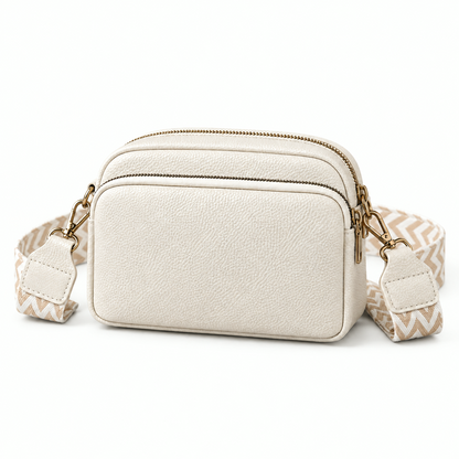 The Mercer Double-Zip Crossbody — ivory