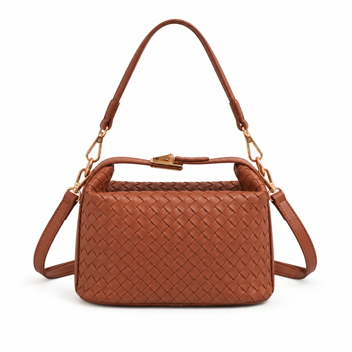 The Marlow Woven Satchel — rear